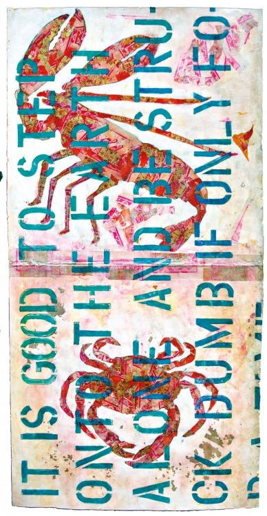 It is good to step, 2002. 52.75"x26" (cm. 134x66.5)